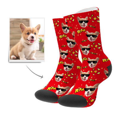 Custom Rich Dog Socks - MyPhotoBags
