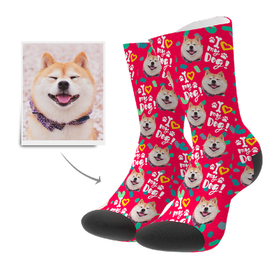 Custom Love Dog Socks - MyPhotoBags
