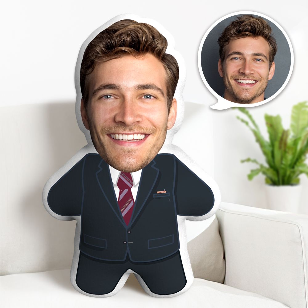 My Face Pillow Custom Face Pillow Gentleman Minime Personalised Photo Minime Pillow Gifts