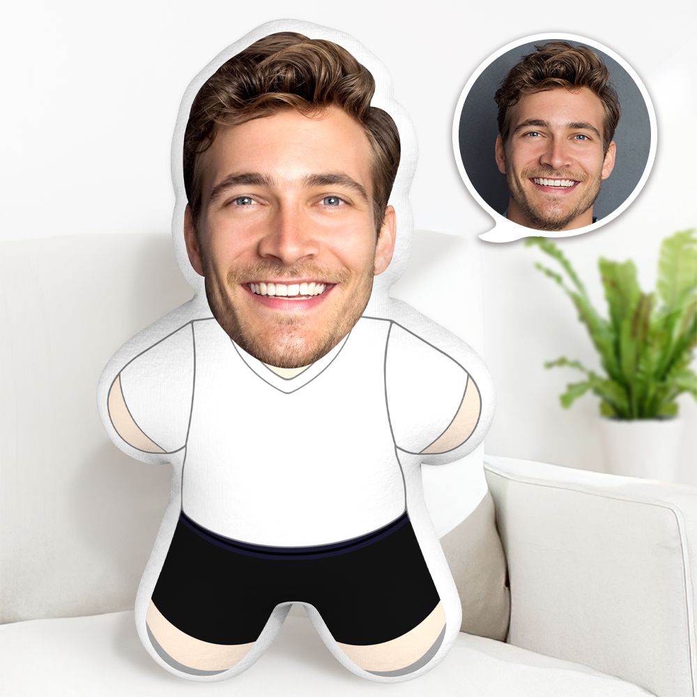 My Face Pillow Custom Face Pillow White Shirt Minime Personalised Photo Minime Pillow Gift For Dad