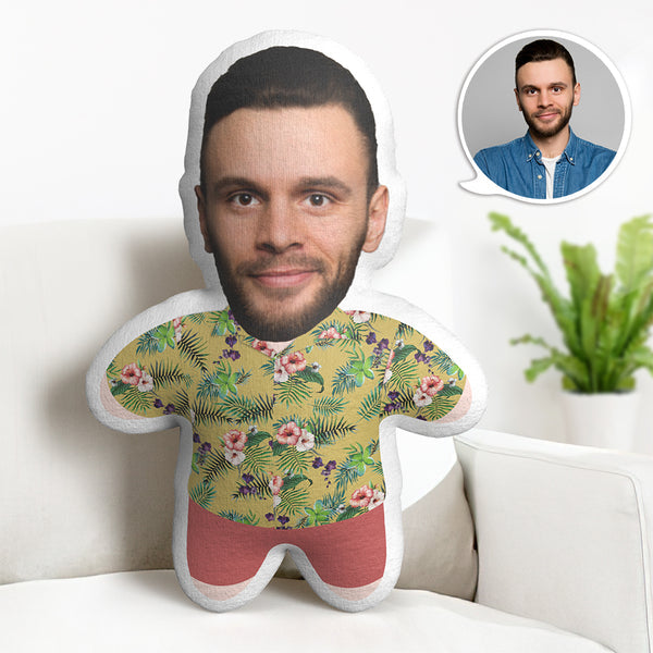 Pillow Face Gifts for Him Hawaiian Minime Throw Pillow Custom Face Personalised Minime Doll