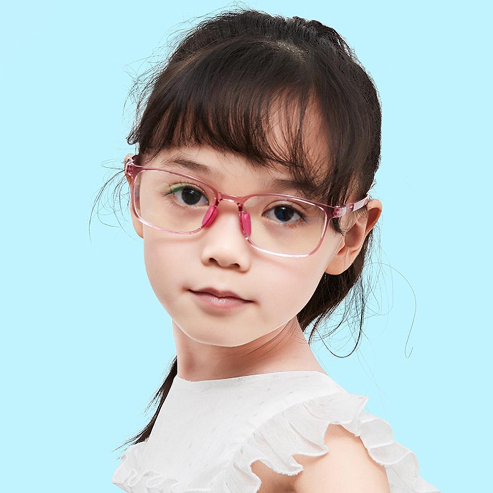 Clever - (Age 5-13)Children Non-slip Blue Light Blocking Glasses - Transparent Dark Grey
