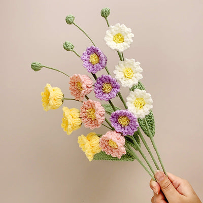 Bell Orchid Crochet Flower Handmade Knitted Flower Gift for Lover