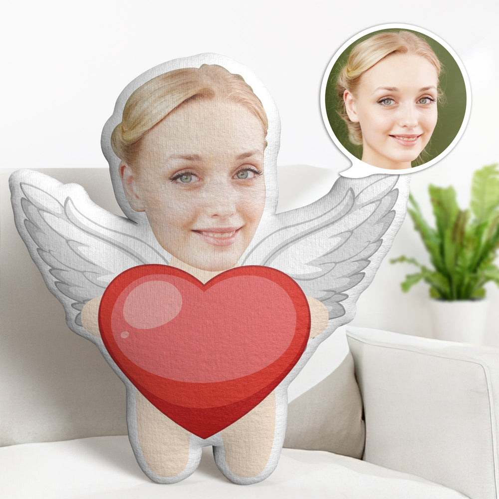 Valentine's Day Gifts Custom Face Minime Throw Pillow Personalized Love Heart Pillow Gifts