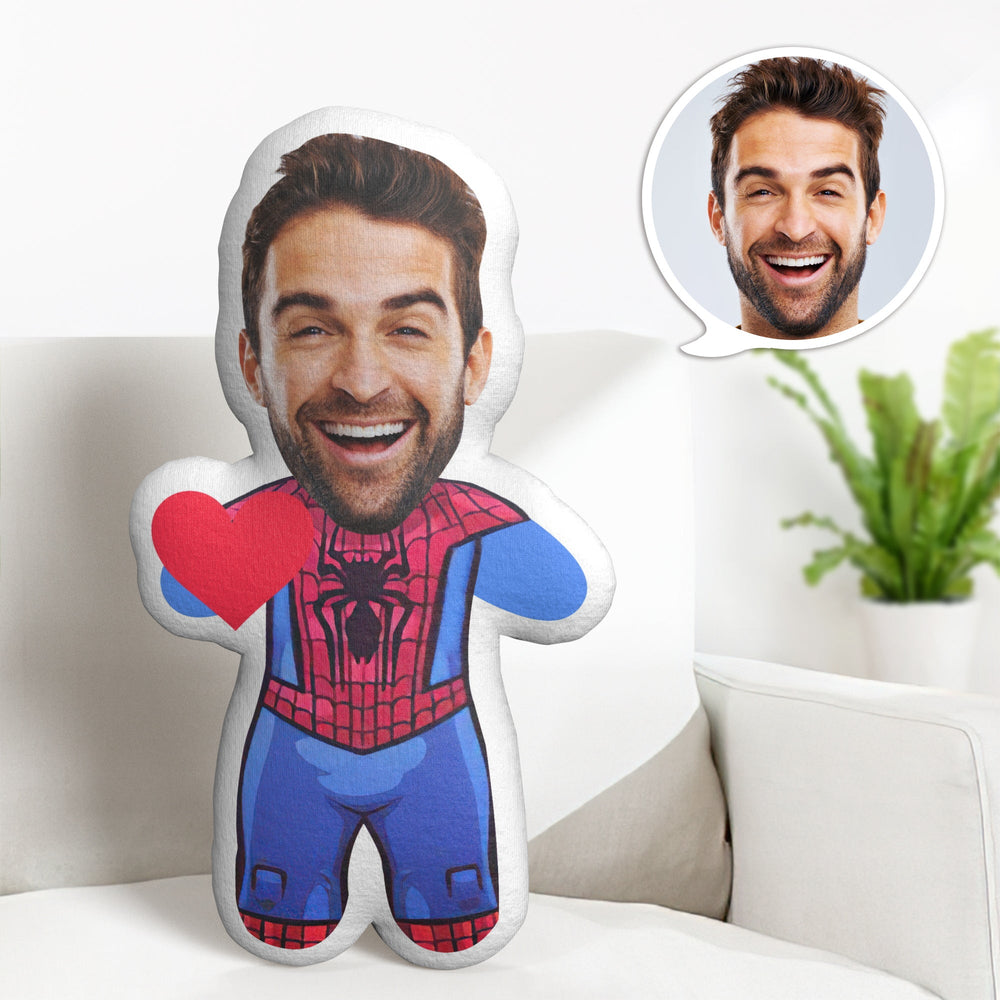 Valentine's Day Minime Pillow Gifts Custom Face Pillow Personalized Cartoon Spiderman Pillow Gifts