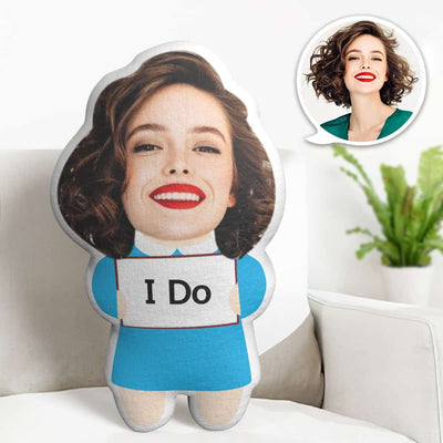 Valentine's Day Gift Custom Face Pillow, Cartoon I Do Face Doll, the Best Gift for Lover - mysiliconefoodbag