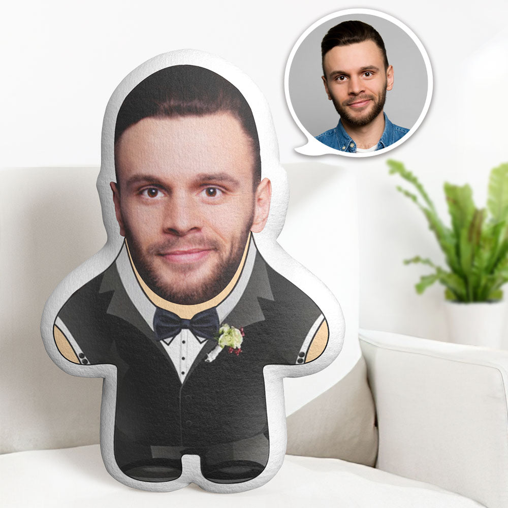 Valentine's Day Gift Custom Face Pillow Personalised Photo Minime Doll Groom The Best Gift for Lover