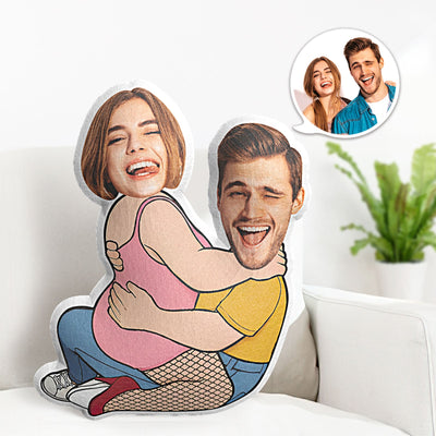 Custom Couple Pillow Valentine's Day Gifts Face Pillow Black Stockings And Sport Guys - mysiliconefoodbag