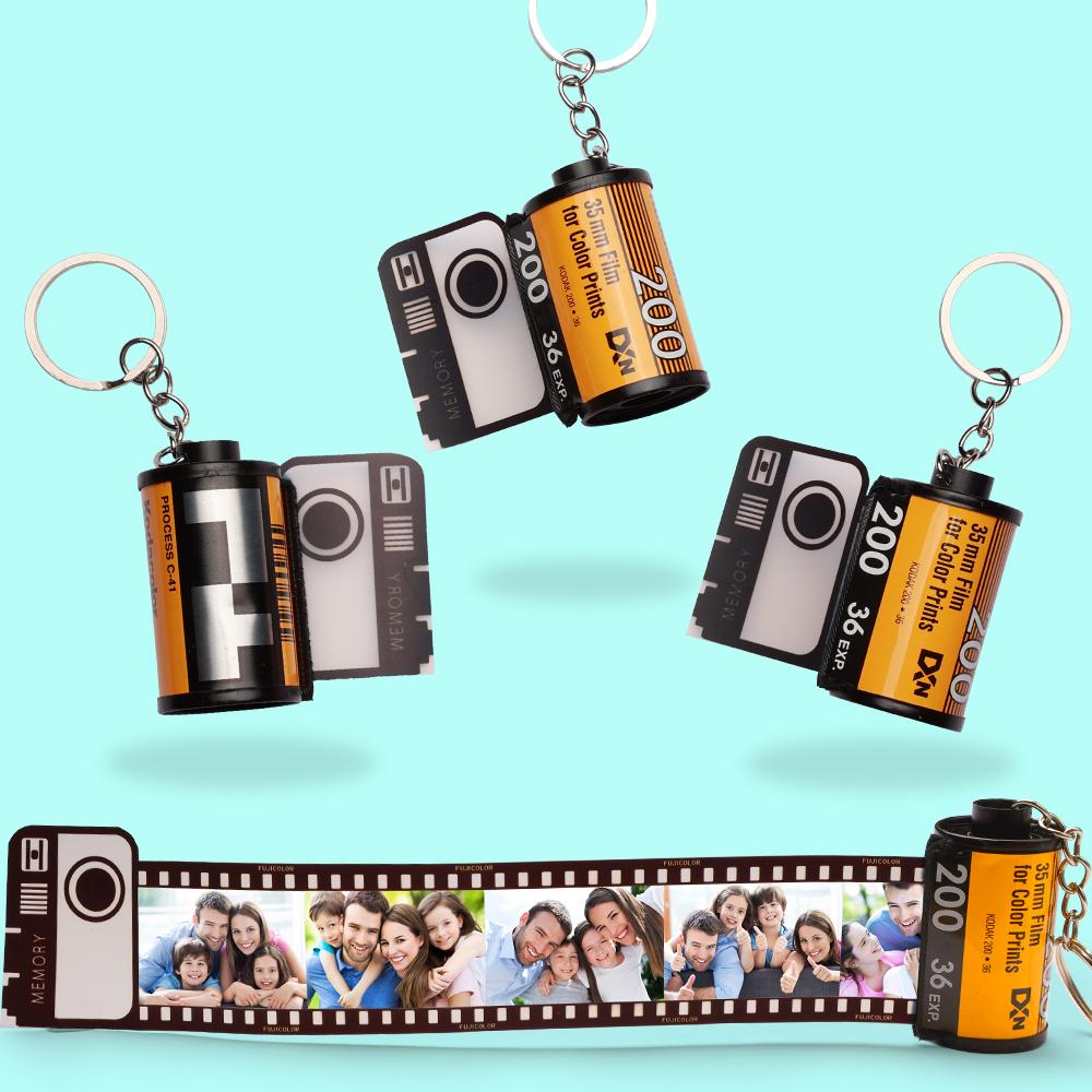 Custom Colorful Camera Roll Keyring - Family