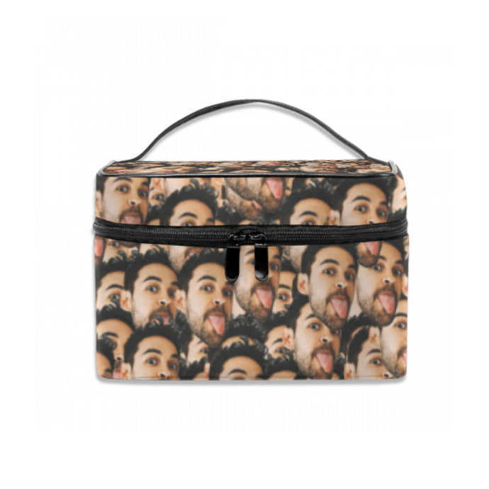 Back To School Gifts Personalized Mash Face Storage Bag,  Photo Cosmetic bag