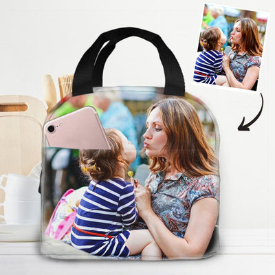 personalized photo insulation lunch bag customized lunch box mothers day gift