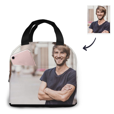 custom photo lunch bag personalized photo insulation lunch bag customized lunch box