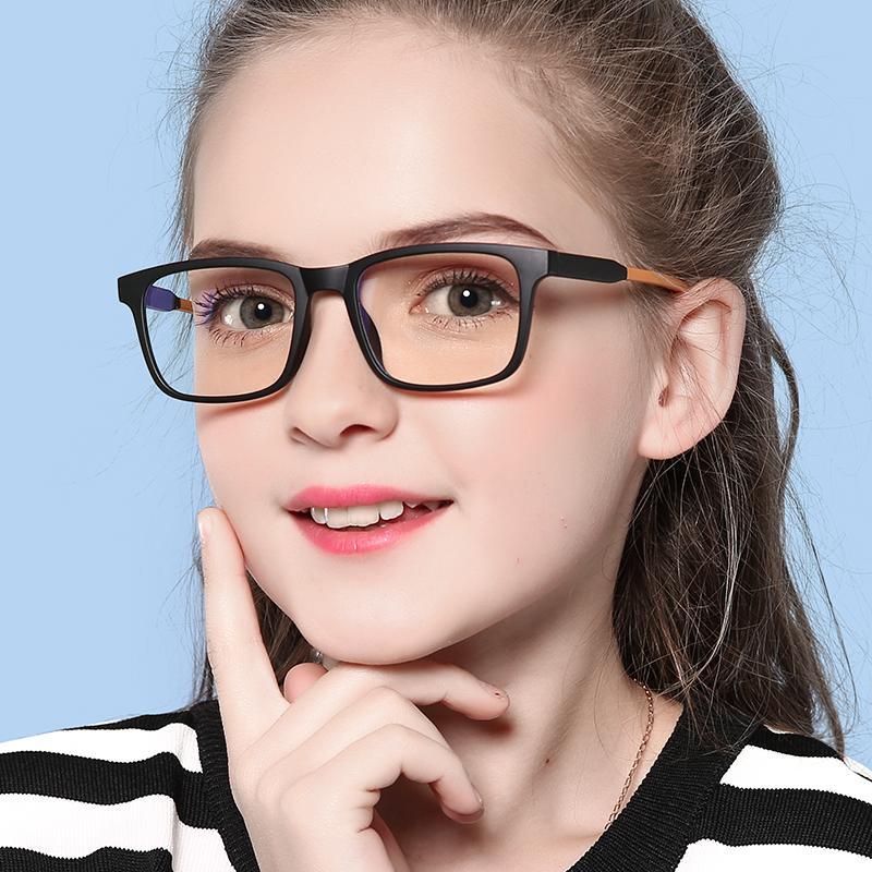 Elves - (Age 7-12)Children Blue Light Blocking Computer Reading Gaming Glasses-Matte Transparent Brown