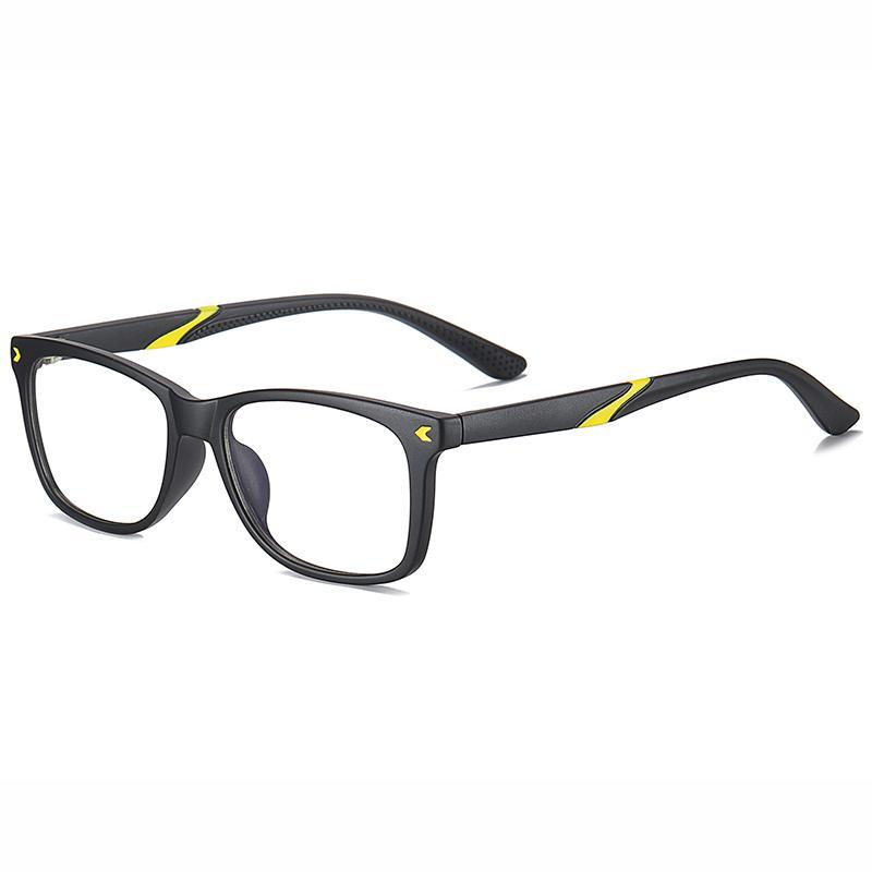 Wise - (Age 7-12)Children Blue Light Blocking Computer Reading Gaming Glasses - Sand Black Yellow