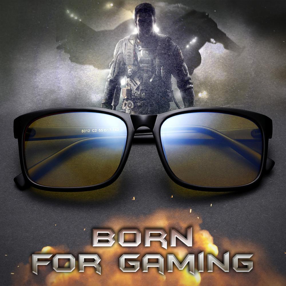 Blizzard - Adults Professional Gaming Glasses Blue Light Blocking Glasses - Matte Black