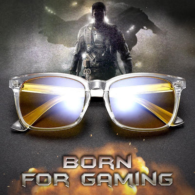 SIERRA - Adults Professional Gaming Glasses Blue Light Blocking Glasses - Clear Crystal