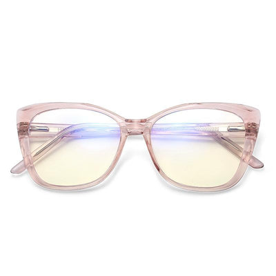 Sky - Fashion Blue Light Blocking Computer Reading Gaming Glasses - Transparent Pink