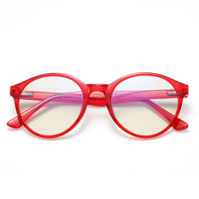 Foresee - Fashion Blue Light Blocking Computer Reading Gaming Glasses - Transparent Wine Red