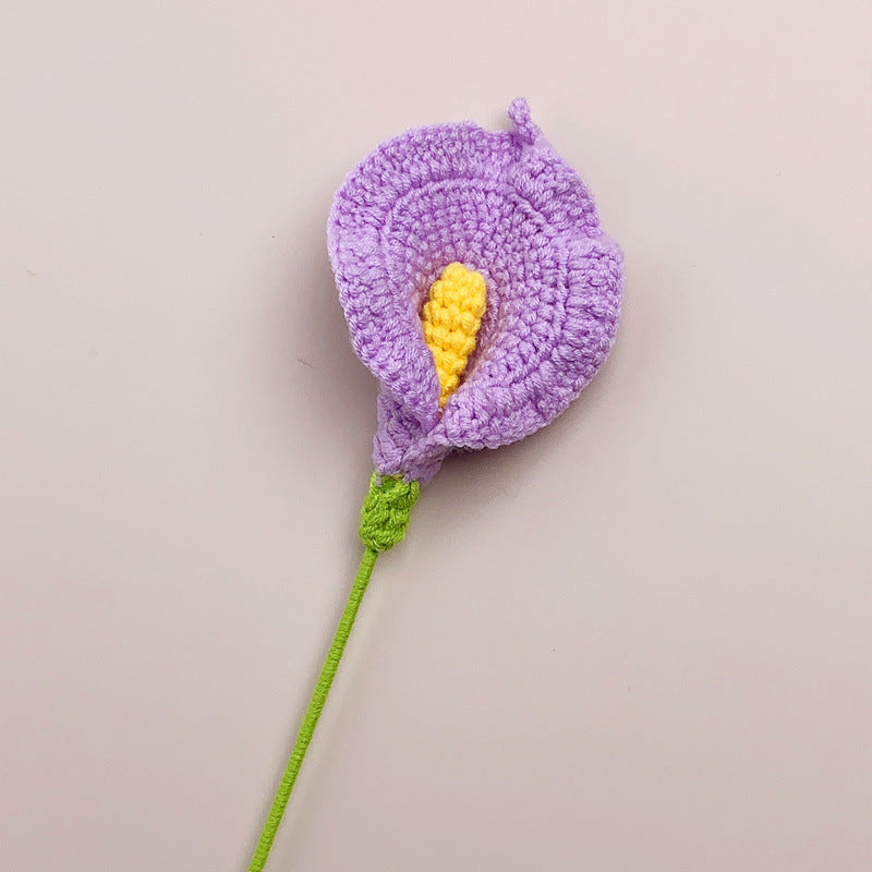 Calla Lily Crochet Flower Handmade Knitted Flower Gift for Lover