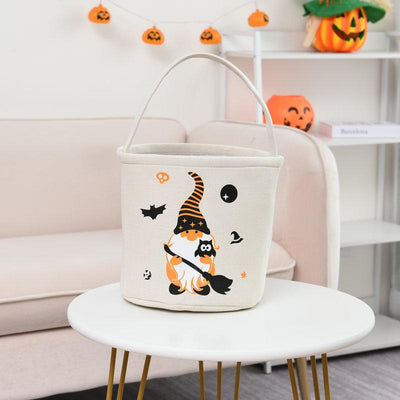 trick or treat bucket bag halloween basket collapsible storage tote bag