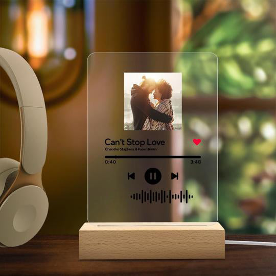 Custom Music Plaque Personalized Acrylic Glass Music Plaque Keychain Acrylic Glass Music Plaque Night Light