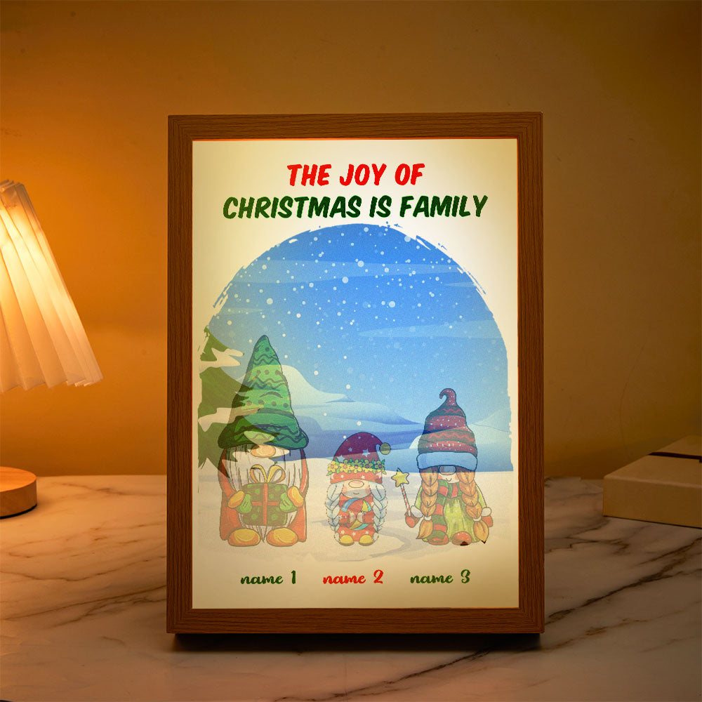 Custom Gnome Lamp Personalized Family Clip Art Light Christmas Gifts