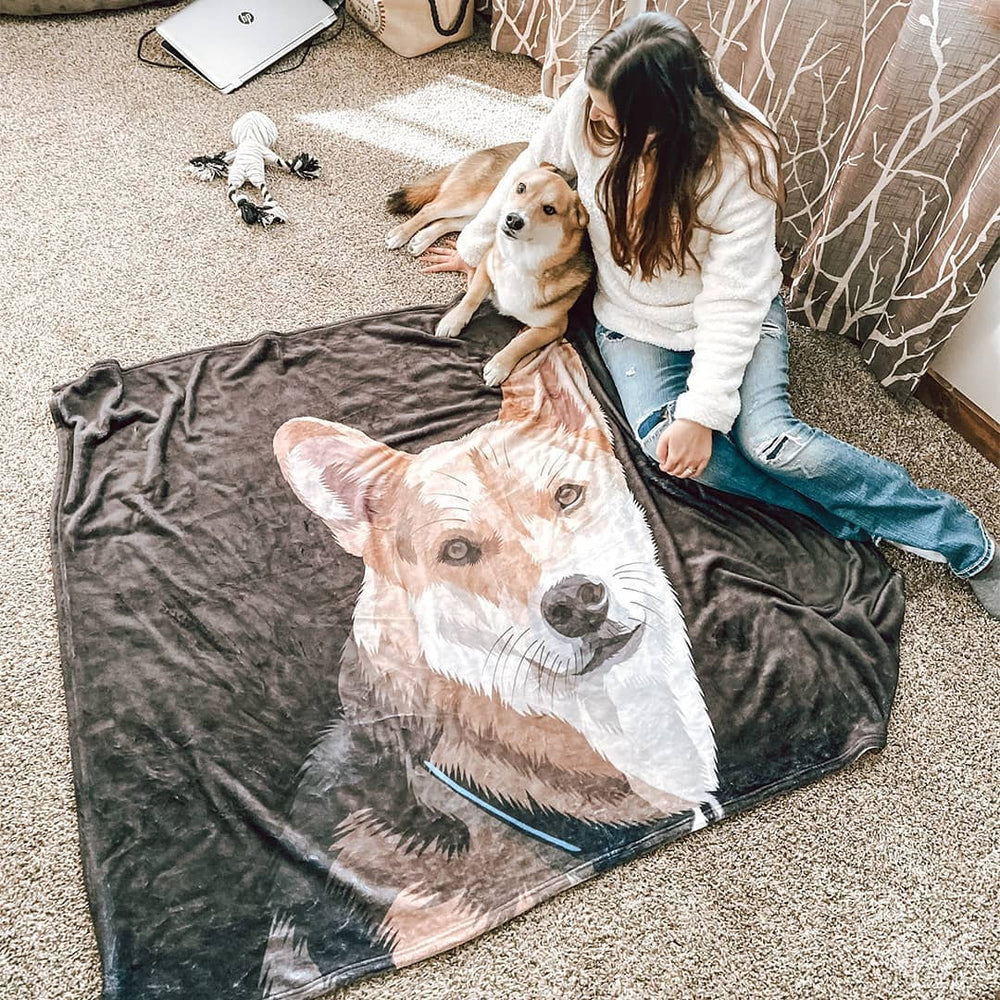Dog Blanket Custom Dog Blanket Pet Blanket Custom Pet Blanket Printy Pets Pet Photo Blanket Dog Picture Blanket Gifts For Dog Lovers Pets Art Portrait Best Gift 2021 Staring at You