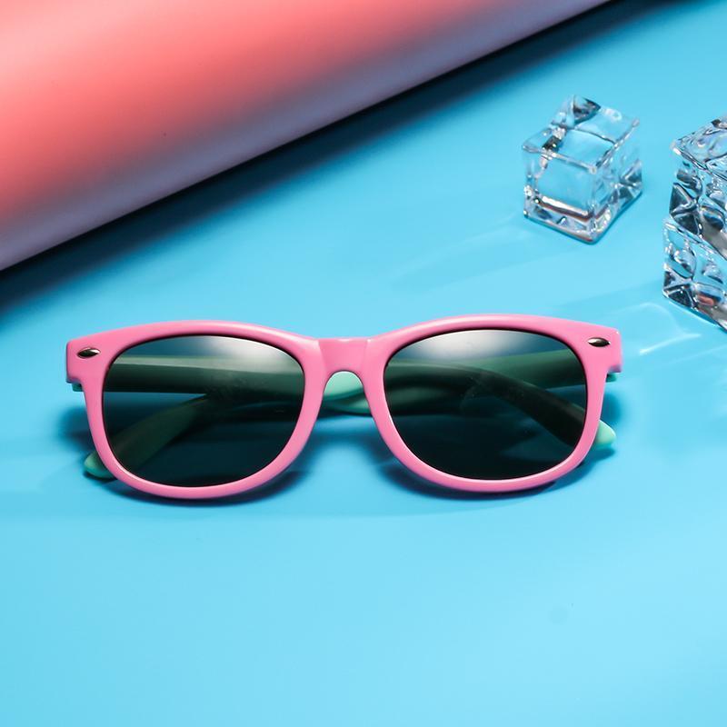 Rainbow - (Age 3-12)Kids UV400 Protective Polarized Sunglasses-Clossblack