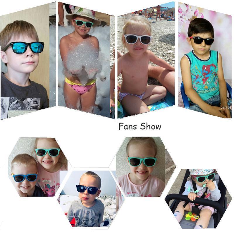 Rainbow - (Age 3-12)Kids UV400 Protective Polarized Sunglasses-Purple&Yellow