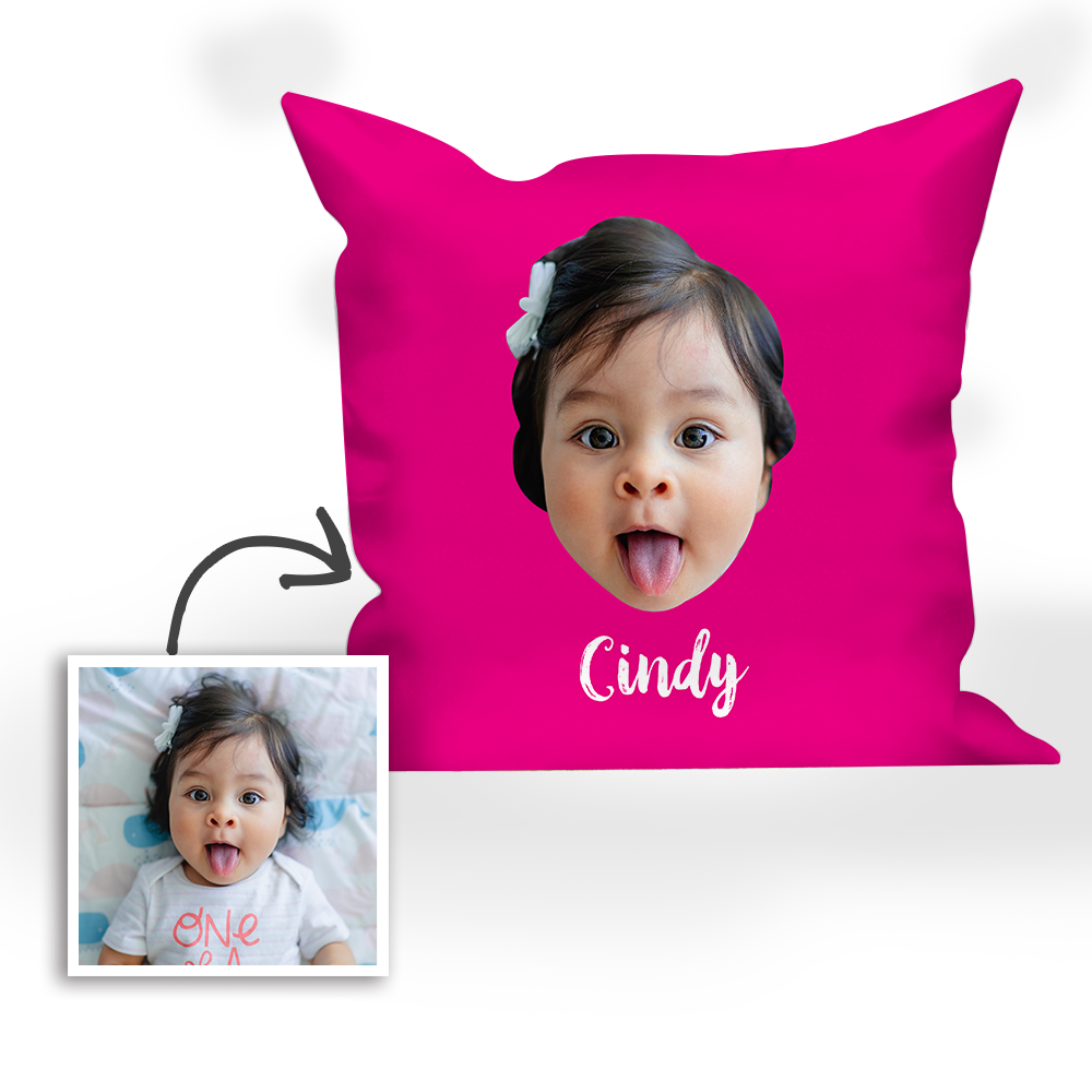 Multi-color Custom Engraved Baby Photo Pillow