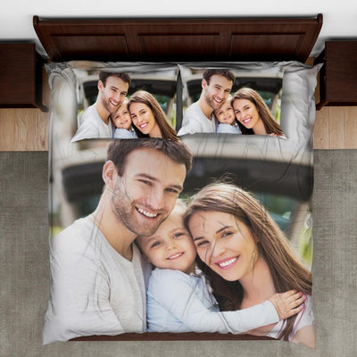 Custom Duvet Cover Bedding Sheets Personalized Photo Duvet Cover & Pillow