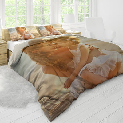 Polyester Fibre Mother's Day Gift Duvet Cover Custom Bedding Sheets Personalized Duvet Covers With Your Photos