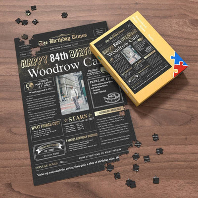 100 Years History News Custom Photo Jigsaw Puzzle Newspaper Decoration 84th Anniversary Gift  84th Birthday Gift Back in 1937